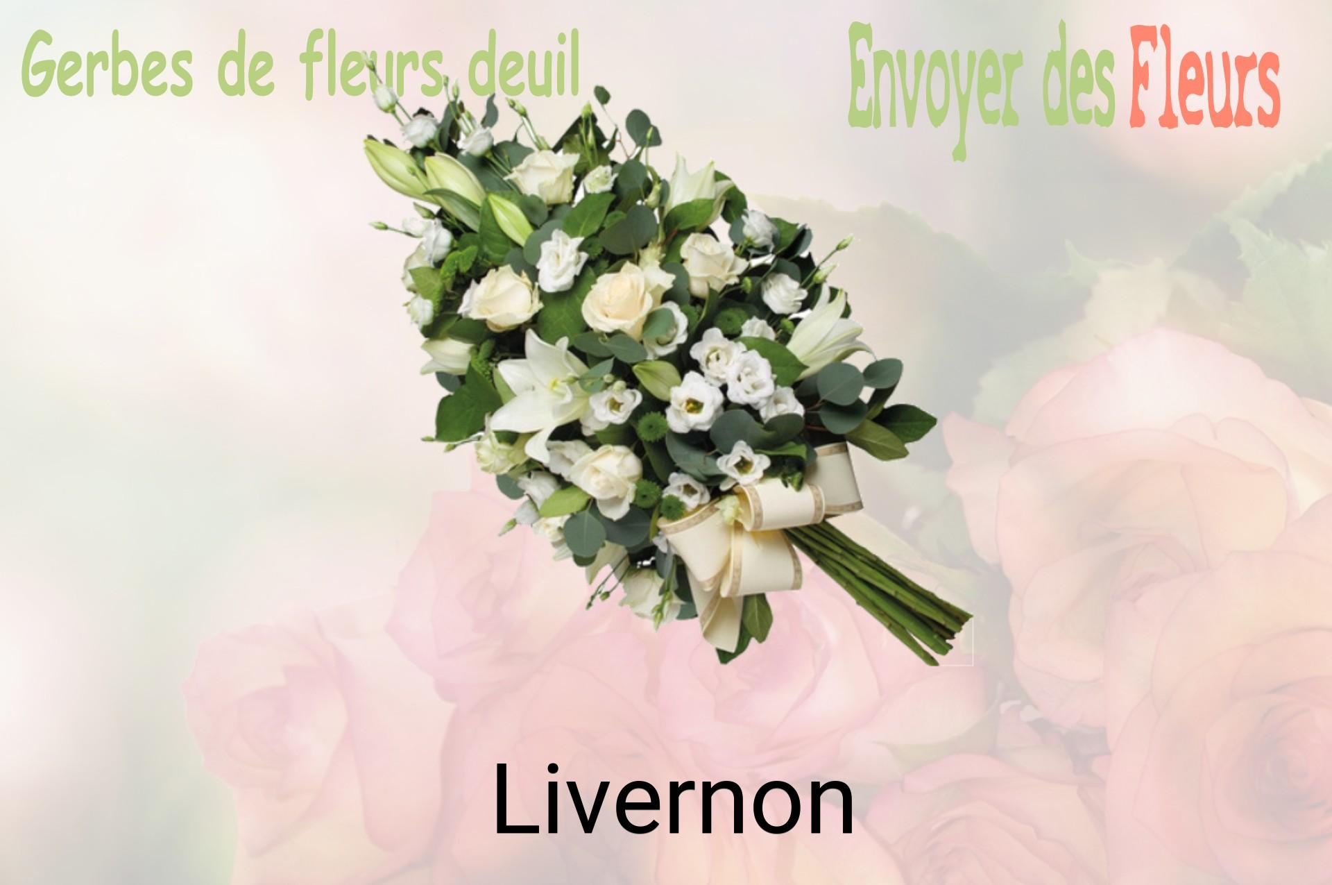 Gerbe de fleurs de deuil livrée à Livernon